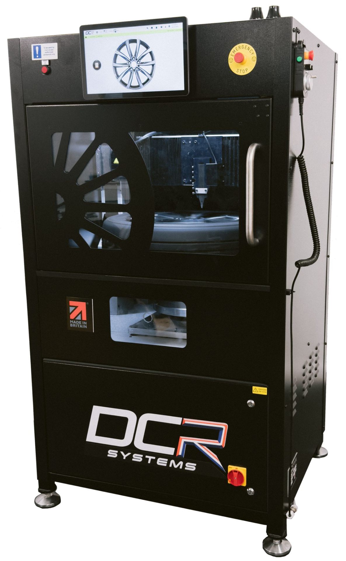 DCR Pro closed perspex viewing window DCR Pro diamond cut wheel lathe with perspex viewing window closed